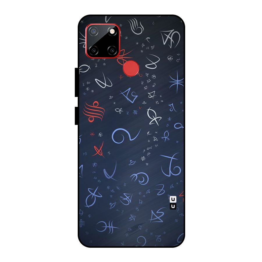 Blue Symbols Metal Back Case for Realme C12