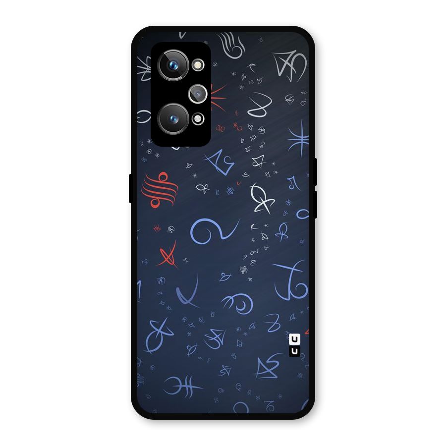 Blue Symbols Metal Back Case for Realme GT 2