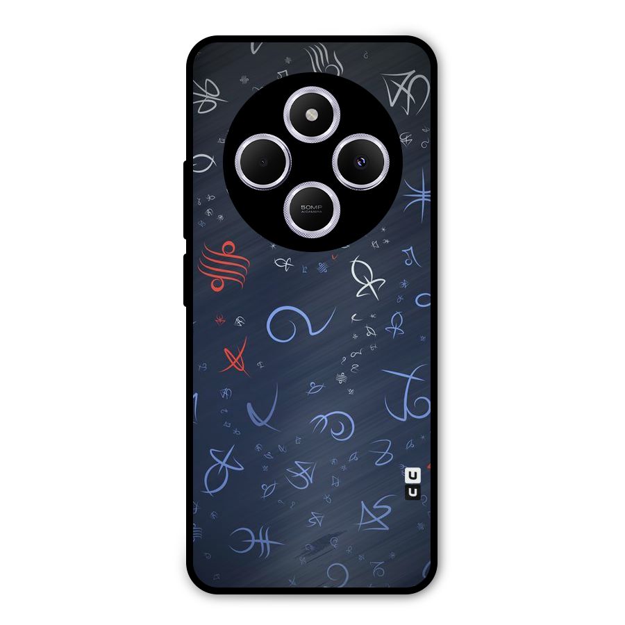Blue Symbols Metal Back Case for Redmi A4
