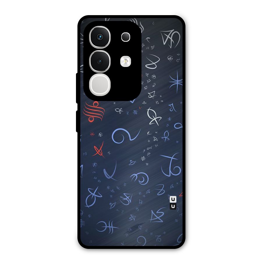 Blue Symbols Metal Back Case for Vivo T4x