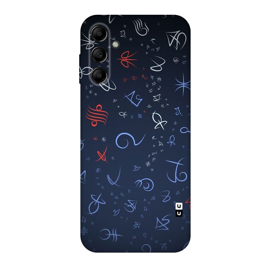 Blue Symbols Original Polycarbonate Back Case for Galaxy A14 5G