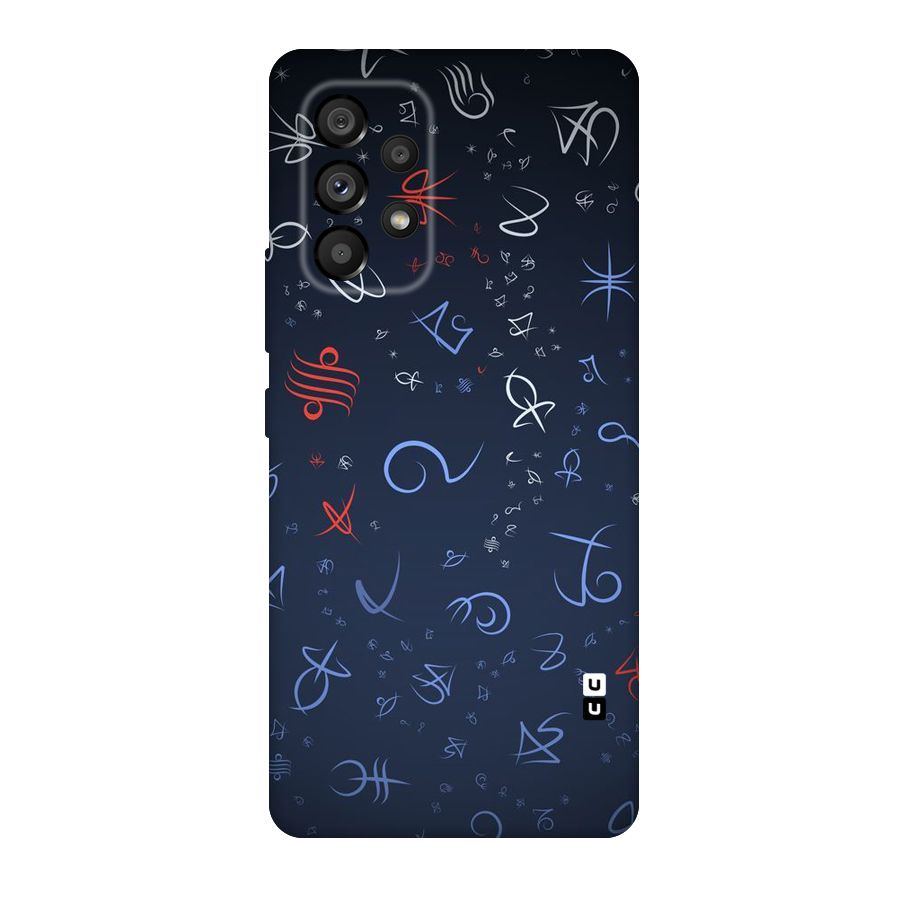 Blue Symbols Original Polycarbonate Back Case for Galaxy A53 5G