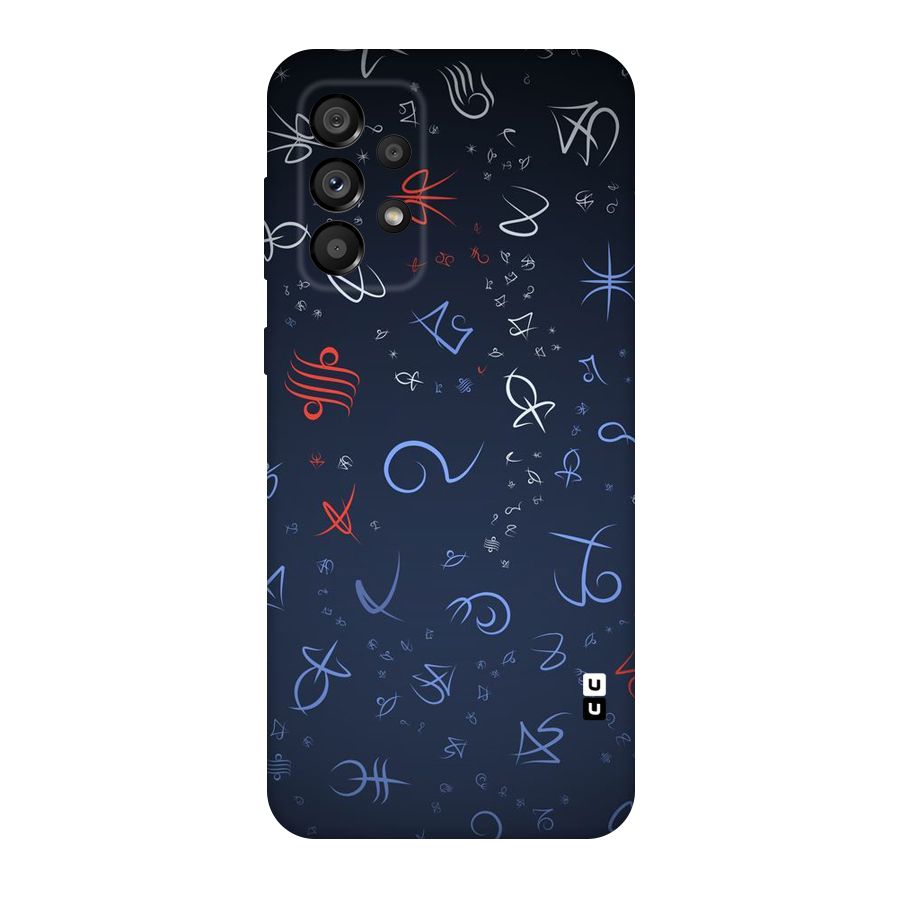 Blue Symbols Original Polycarbonate Back Case for Galaxy A73 5G