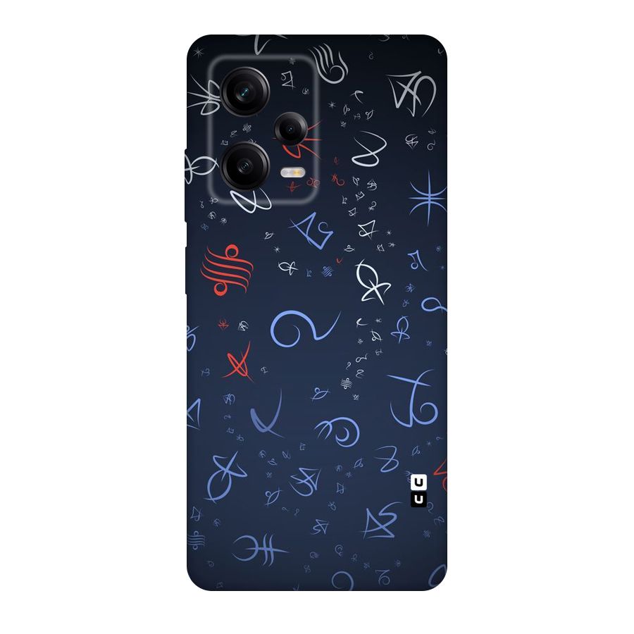 Blue Symbols Original Polycarbonate Back Case for Redmi Note 12 Pro