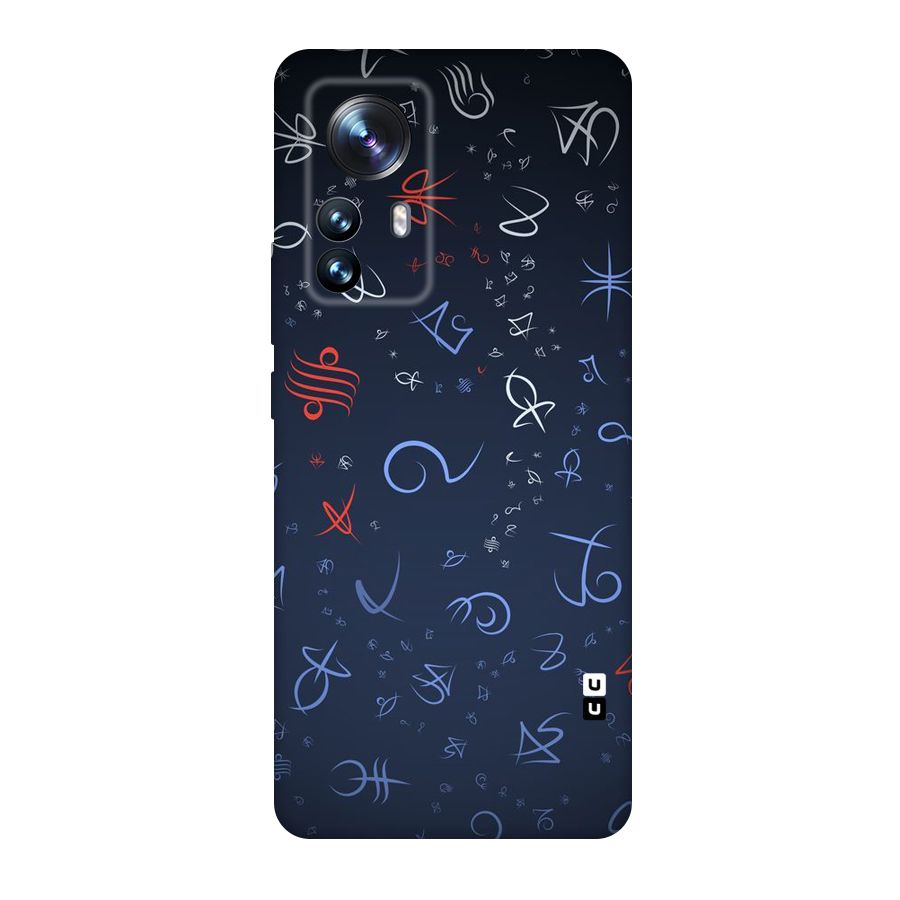 Blue Symbols Original Polycarbonate Back Case for Xiaomi 12 Pro