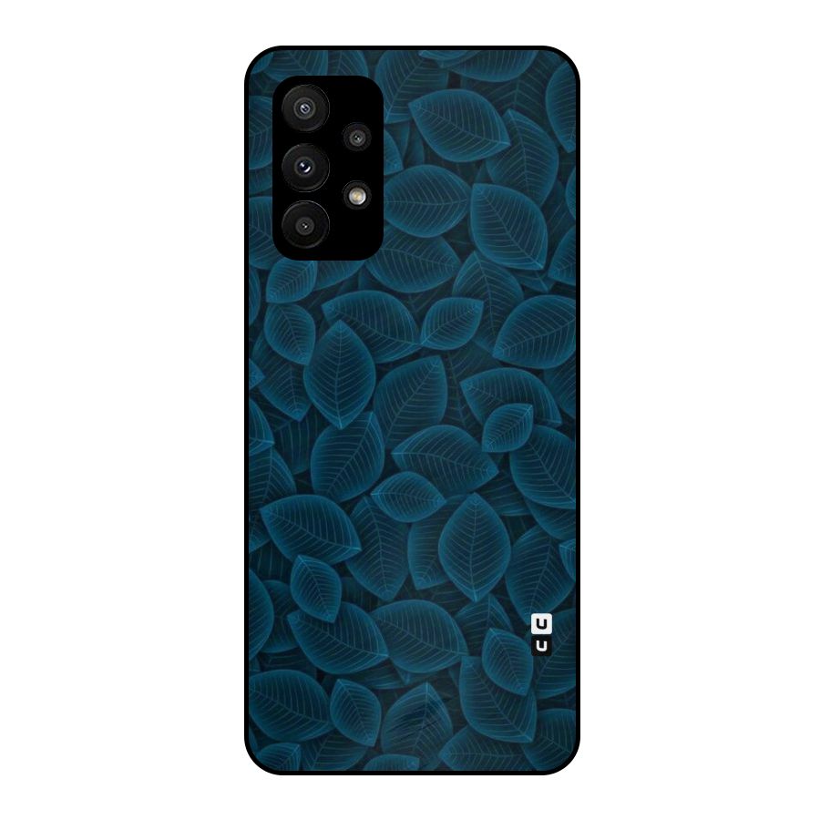 Blue Thin Leaves Metal Back Case for Galaxy A23