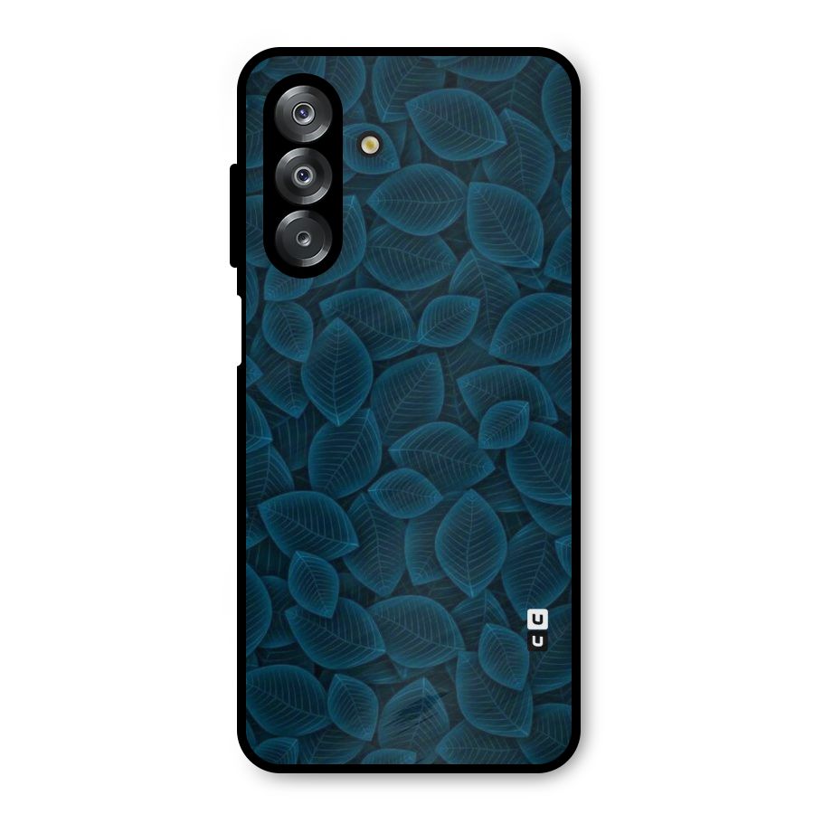 Blue Thin Leaves Metal Back Case for Galaxy A26