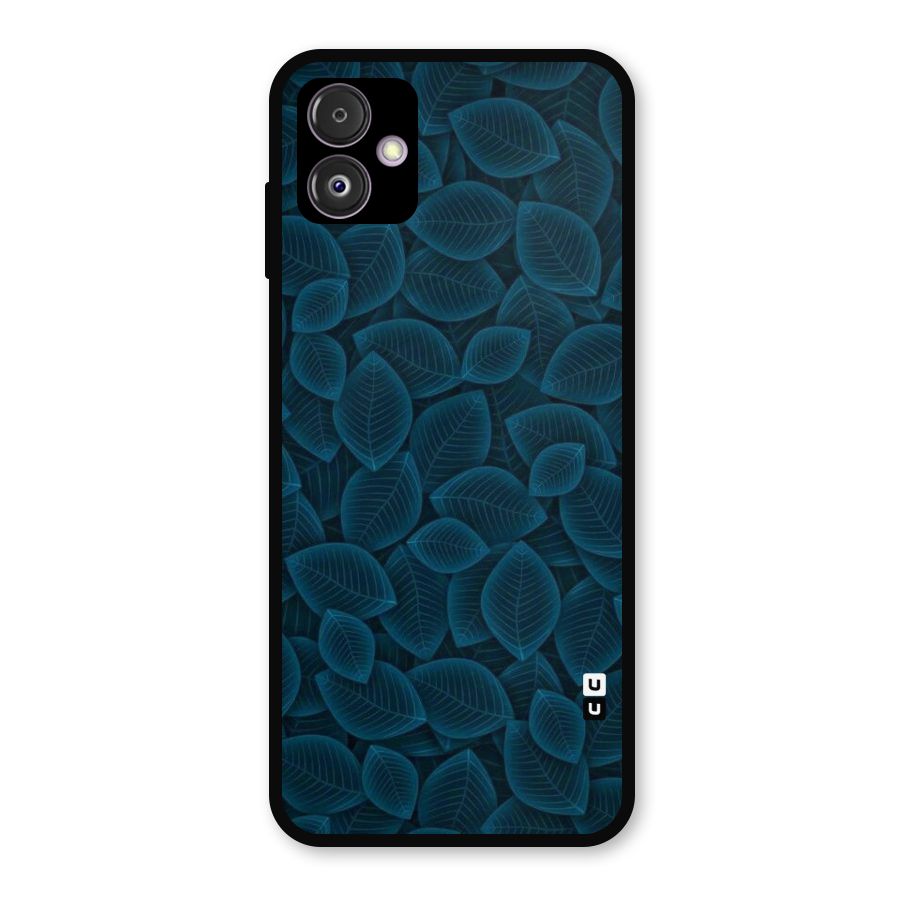 Blue Thin Leaves Metal Back Case for Galaxy F14