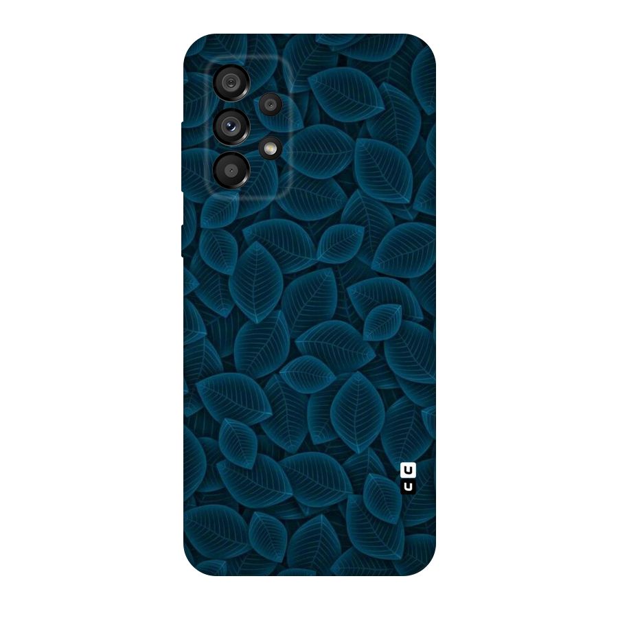 Blue Thin Leaves Original Polycarbonate Back Case for Galaxy A73 5G