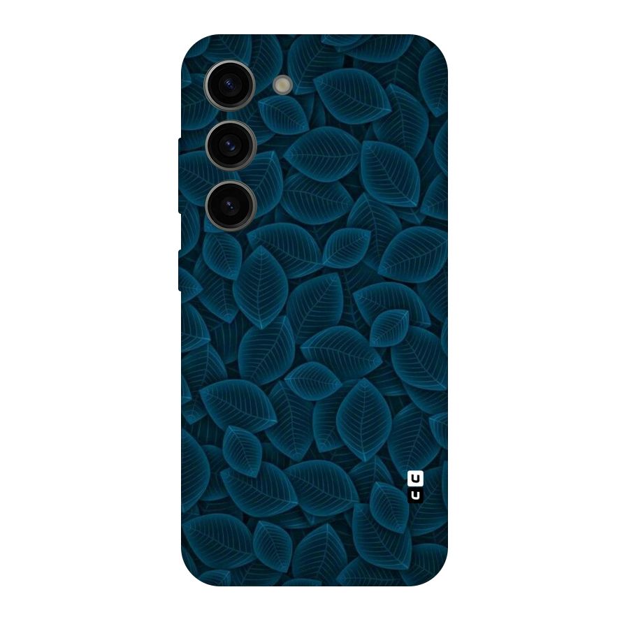 Blue Thin Leaves Original Polycarbonate Back Case for Galaxy S23