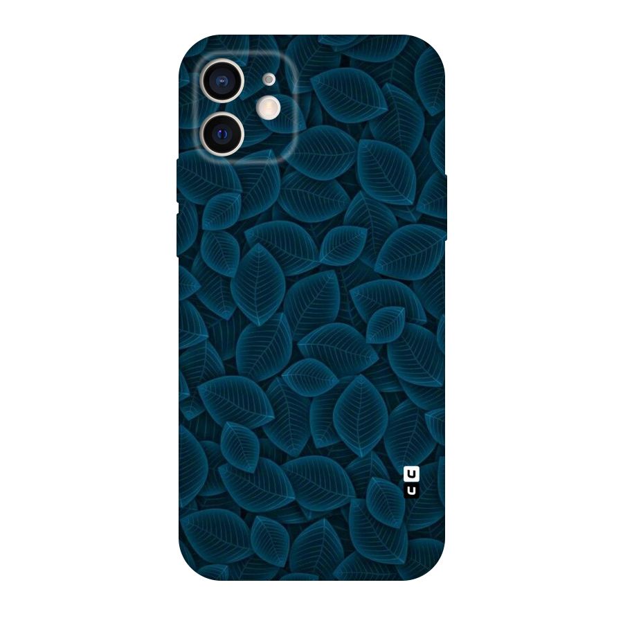 Blue Thin Leaves Original Polycarbonate Back Case for iPhone 12