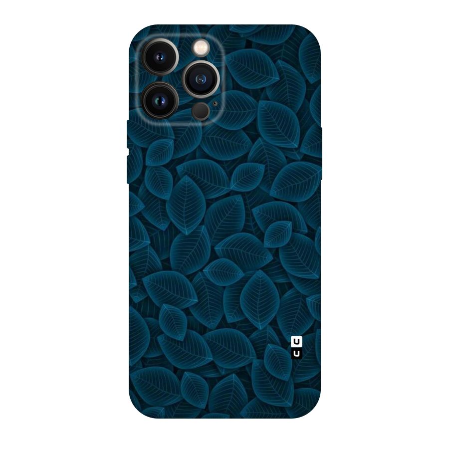 Blue Thin Leaves Original Polycarbonate Back Case for iPhone 13 Pro Max