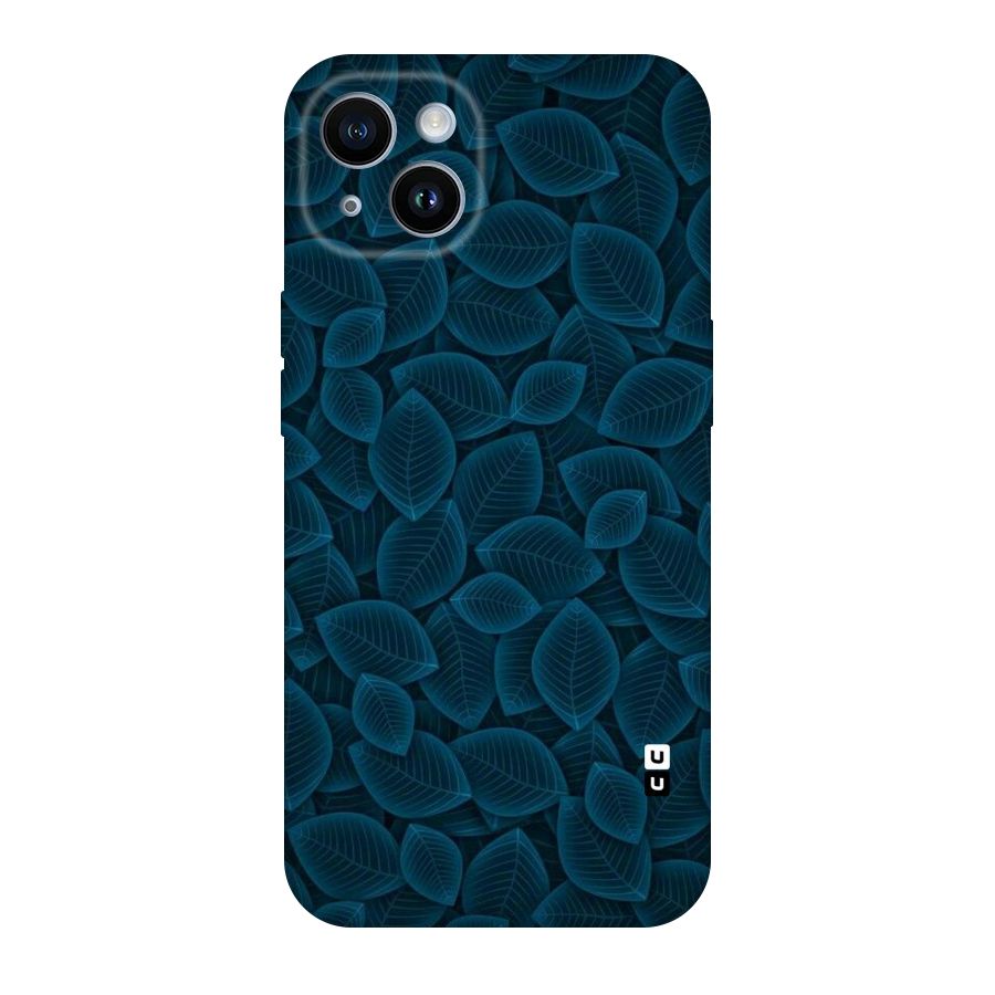 Blue Thin Leaves Original Polycarbonate Back Case for iPhone 14