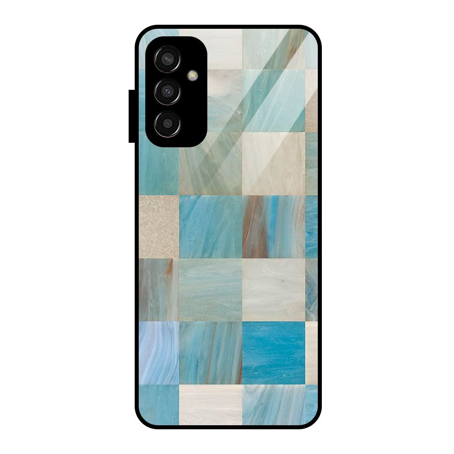 Blue Tiles Glass Back Case for Galaxy F13