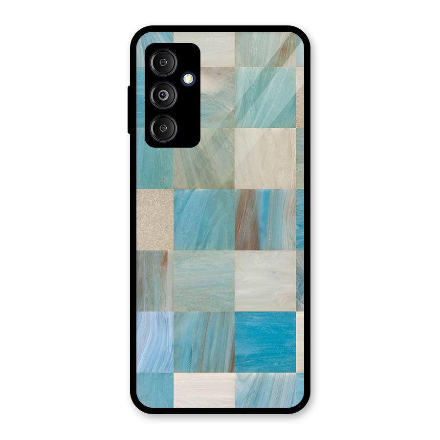 Blue Tiles Glass Back Case for Galaxy M14 5G