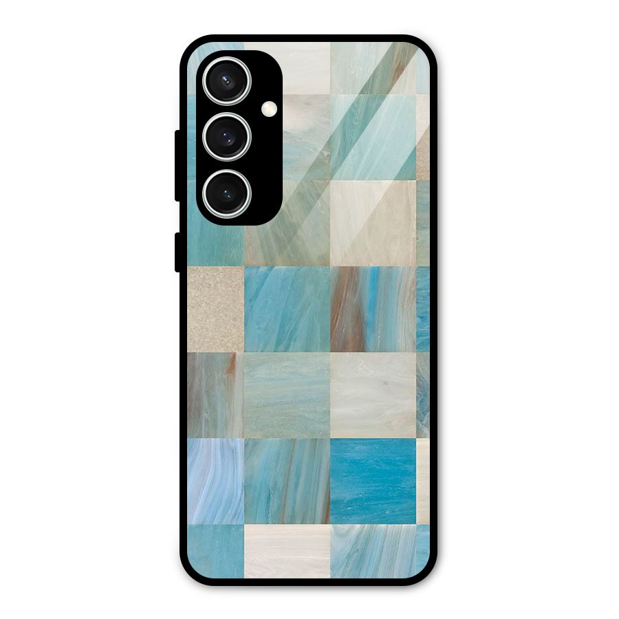 Blue Tiles Glass Back Case for Galaxy S23 FE
