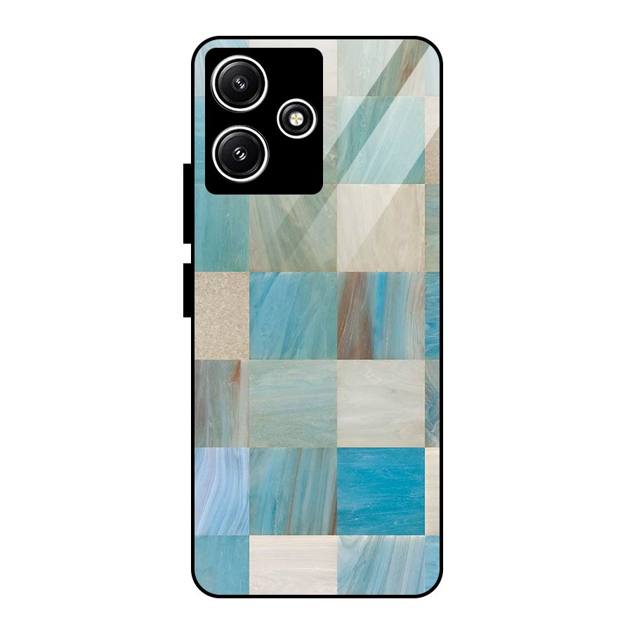 Blue Tiles Glass Back Case for Redmi 12 5G