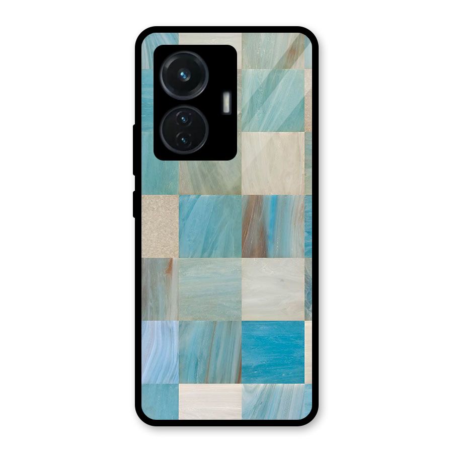 Blue Tiles Glass Back Case for Vivo T1 44W