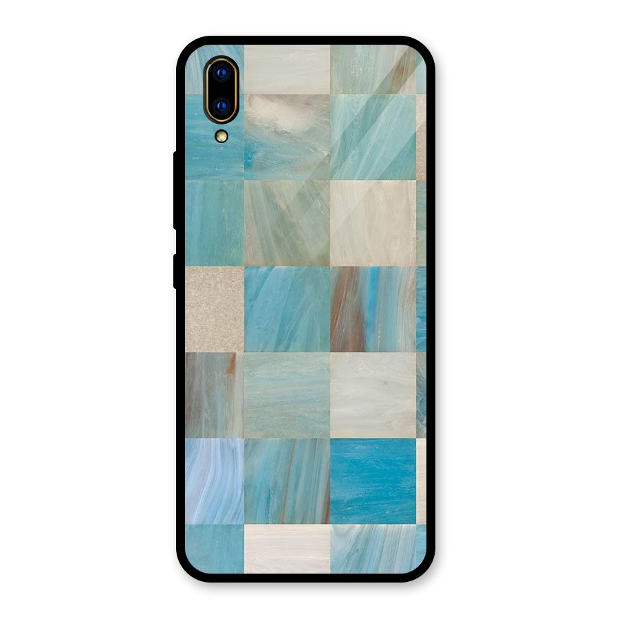 Blue Tiles Glass Back Case for Vivo V11 Pro