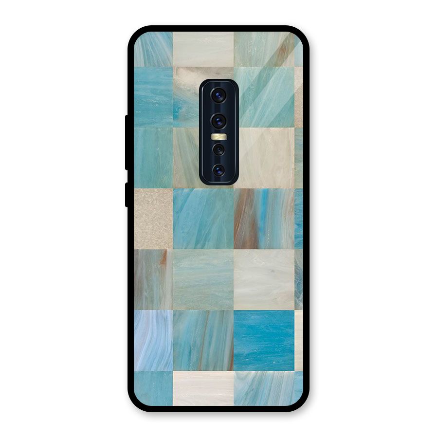 Blue Tiles Glass Back Case for Vivo V17 Pro