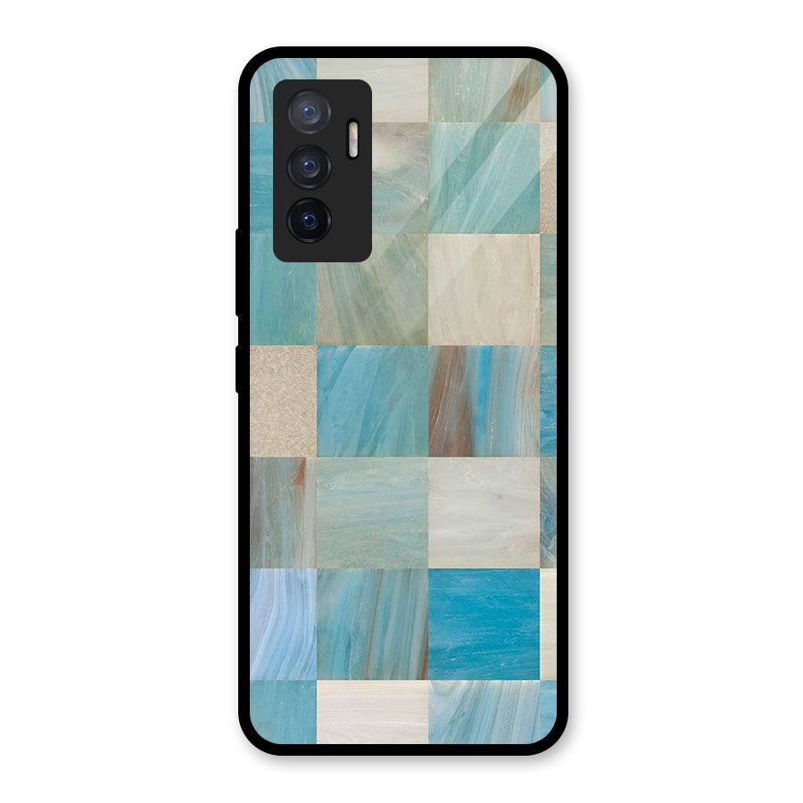 Blue Tiles Glass Back Case for Vivo V23e