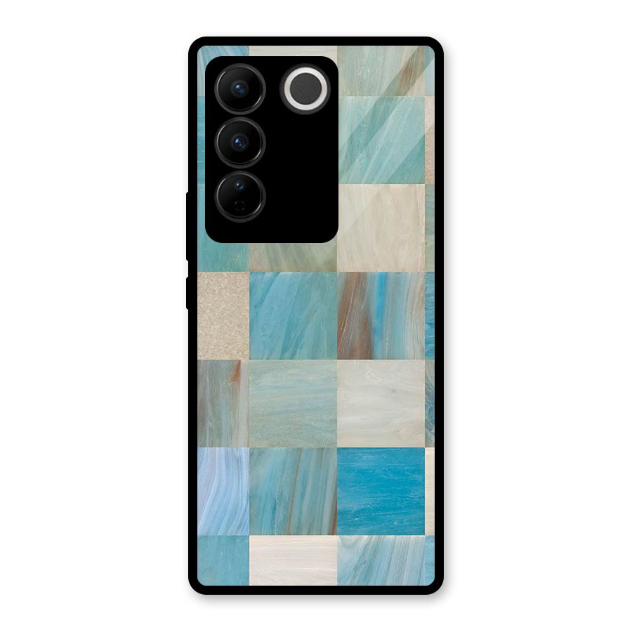 Blue Tiles Glass Back Case for Vivo V27