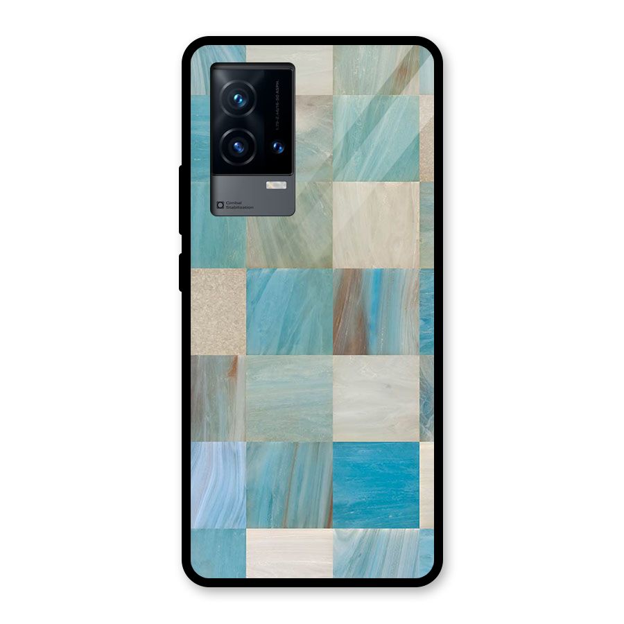 Blue Tiles Glass Back Case for iQOO 9 5G