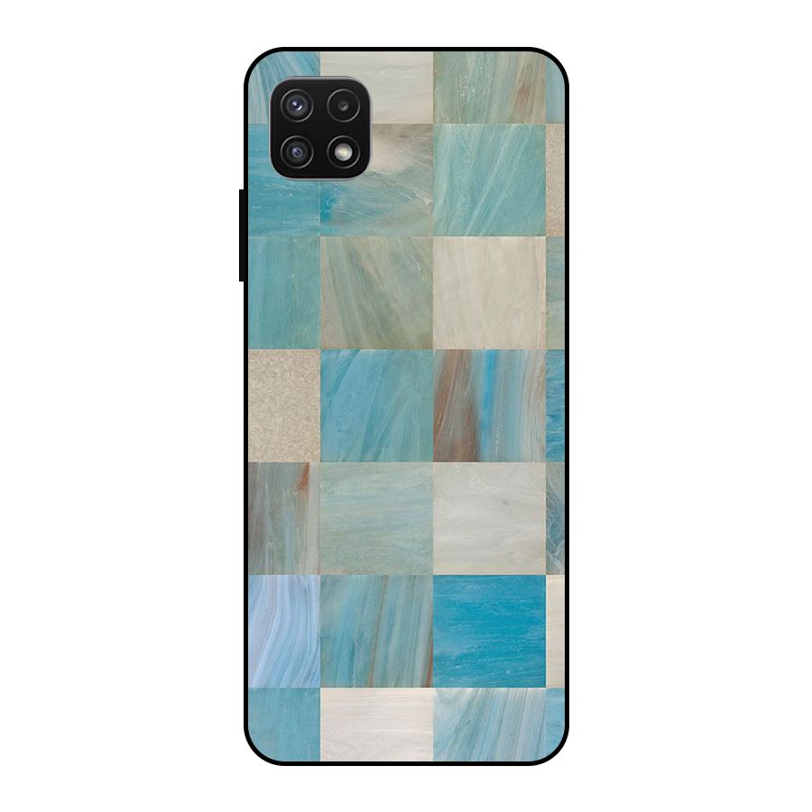 Blue Tiles Metal Back Case for Galaxy A22 5G
