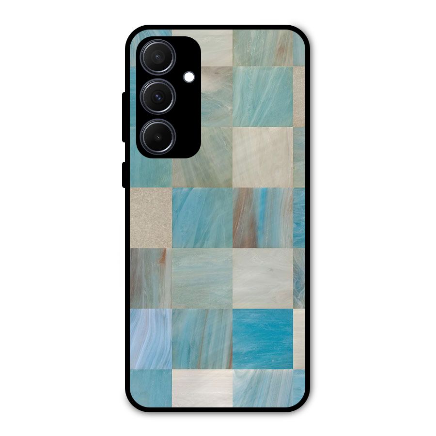 Blue Tiles Metal Back Case for Galaxy A35