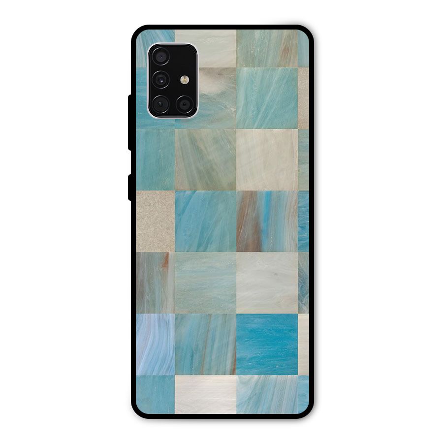 Blue Tiles Metal Back Case for Galaxy A51
