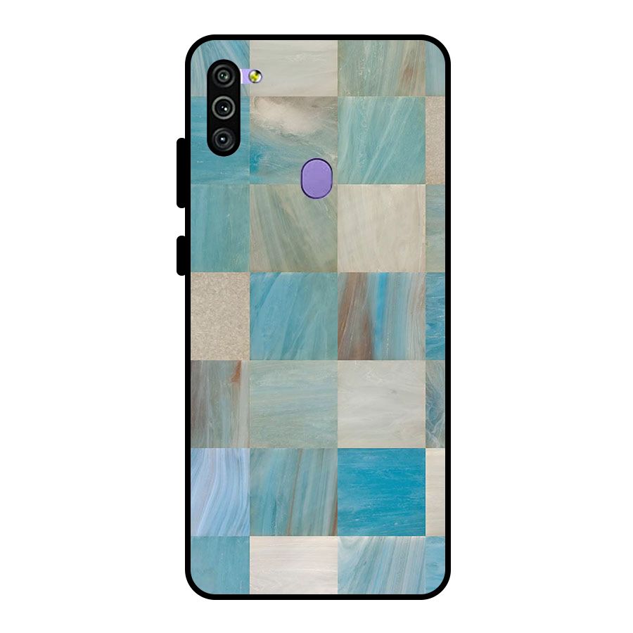 Blue Tiles Metal Back Case for Galaxy M11