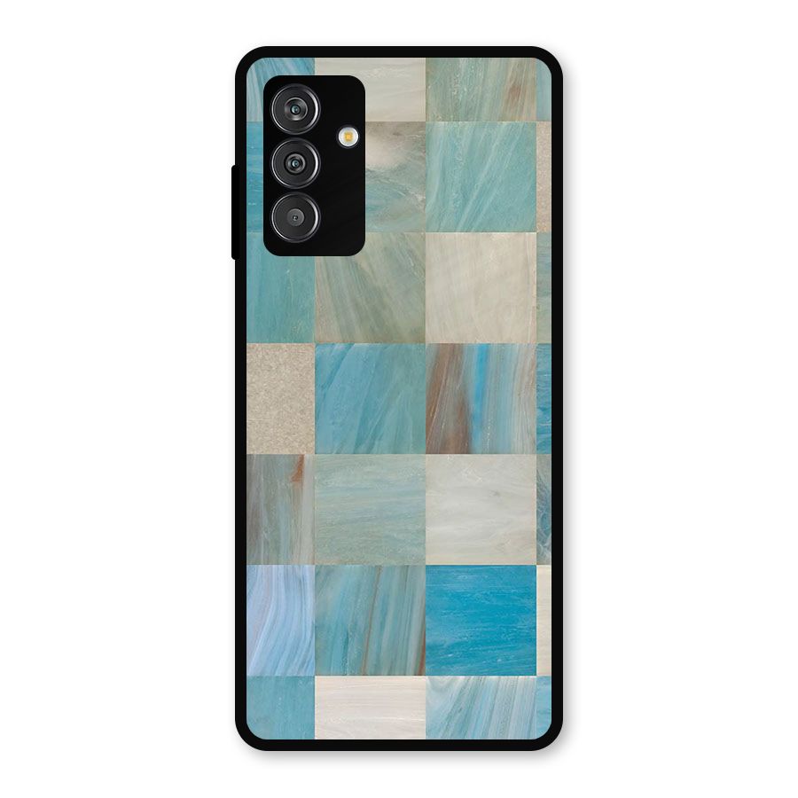 Blue Tiles Metal Back Case for Galaxy M14 5G