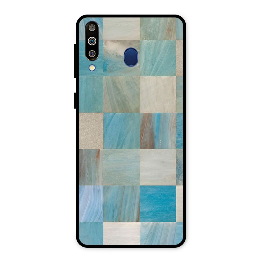 Blue Tiles Metal Back Case for Galaxy M30