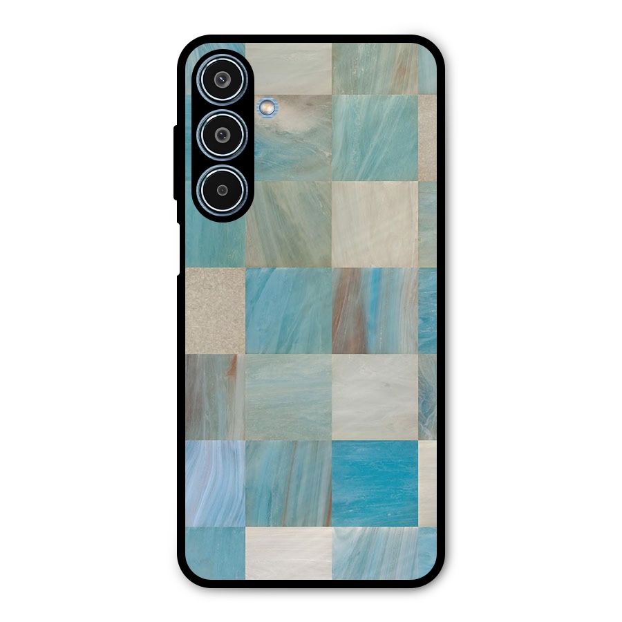 Blue Tiles Metal Back Case for Galaxy M35