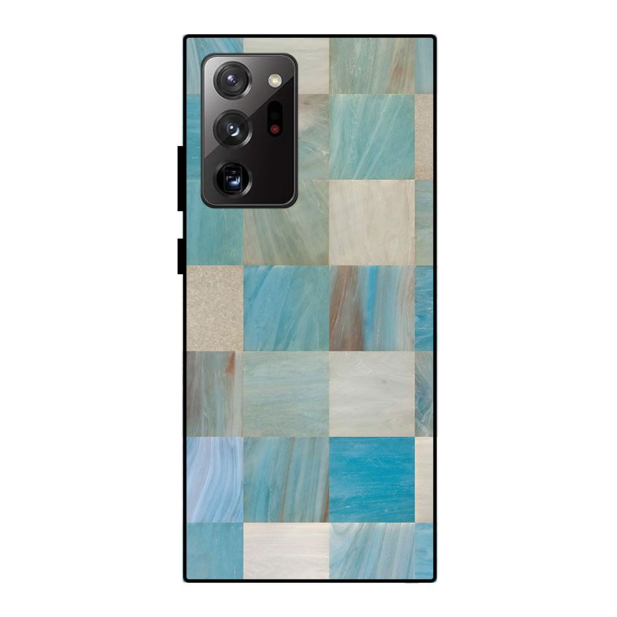 Blue Tiles Metal Back Case for Galaxy Note 20 Ultra 5G