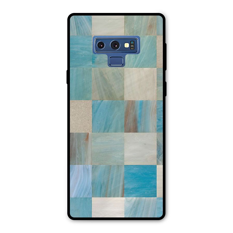 Blue Tiles Metal Back Case for Galaxy Note 9