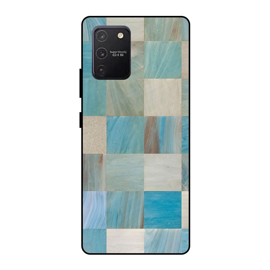 Blue Tiles Metal Back Case for Galaxy S10 Lite