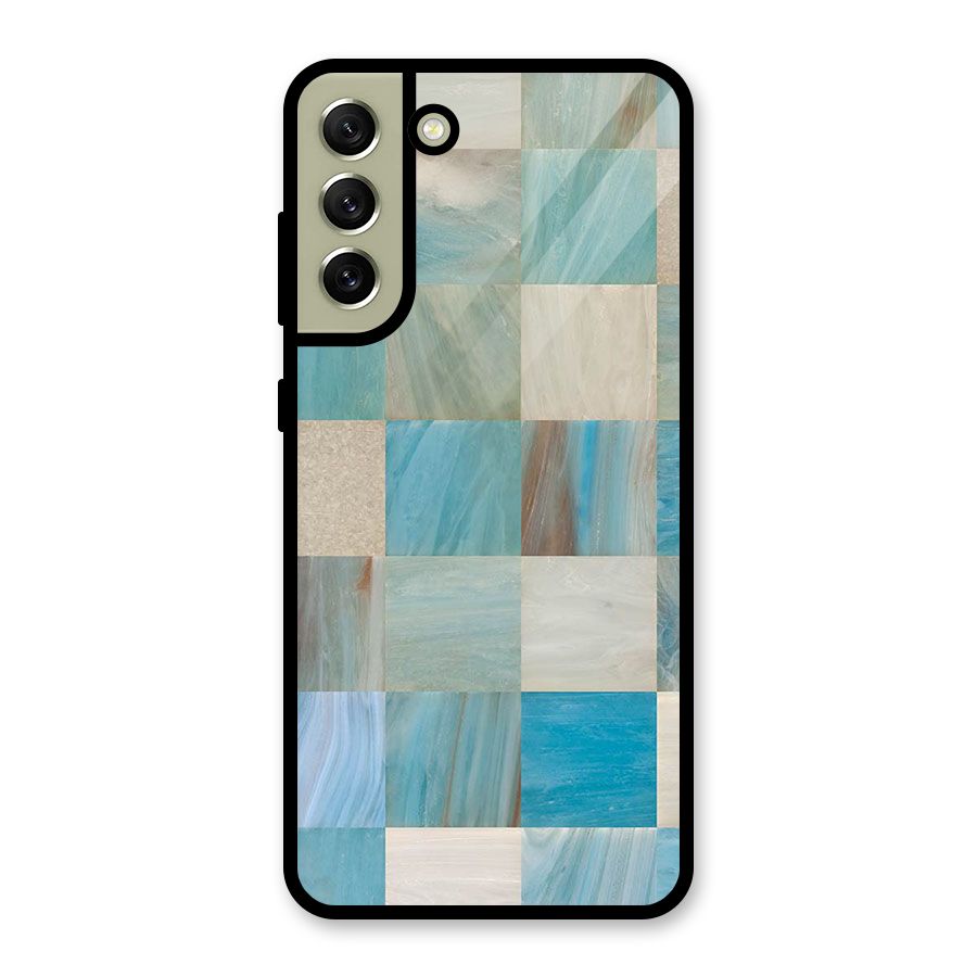 Blue Tiles Metal Back Case for Galaxy S21 FE 5G (2023)