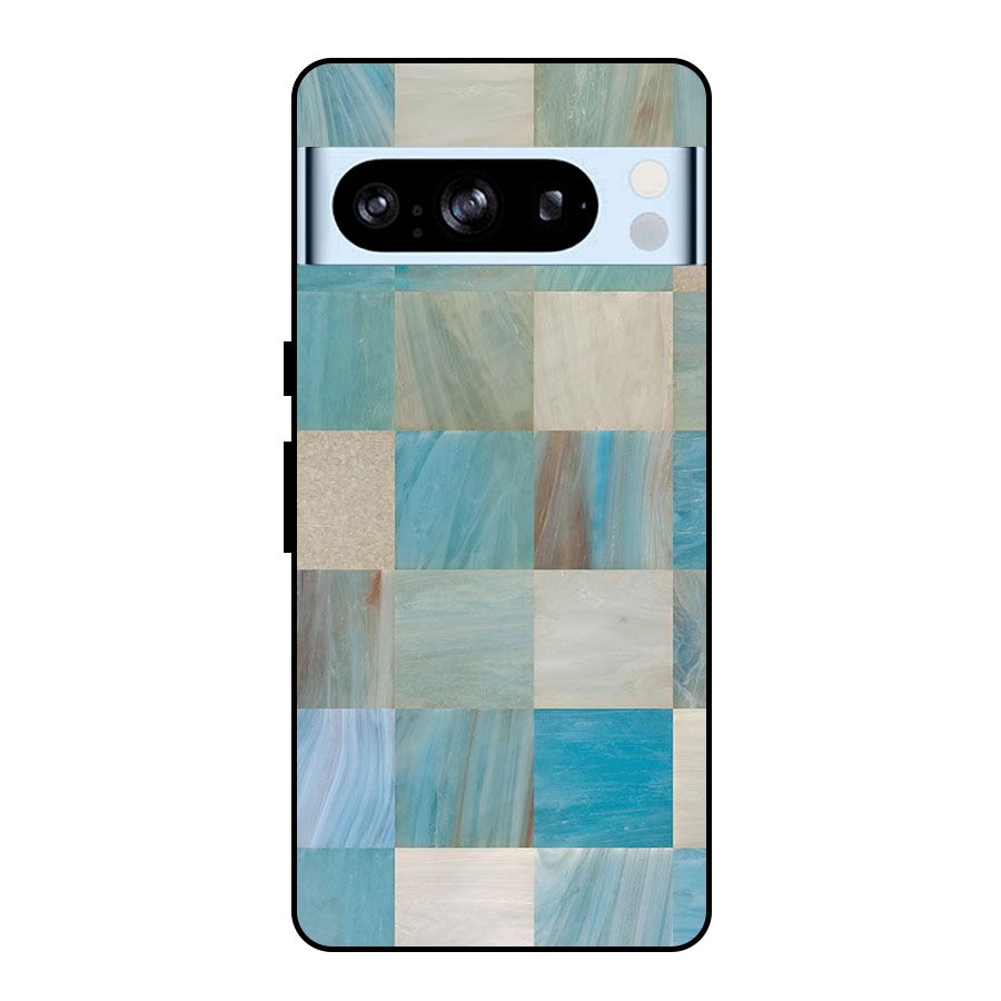 Blue Tiles Metal Back Case for Google Pixel 8 Pro