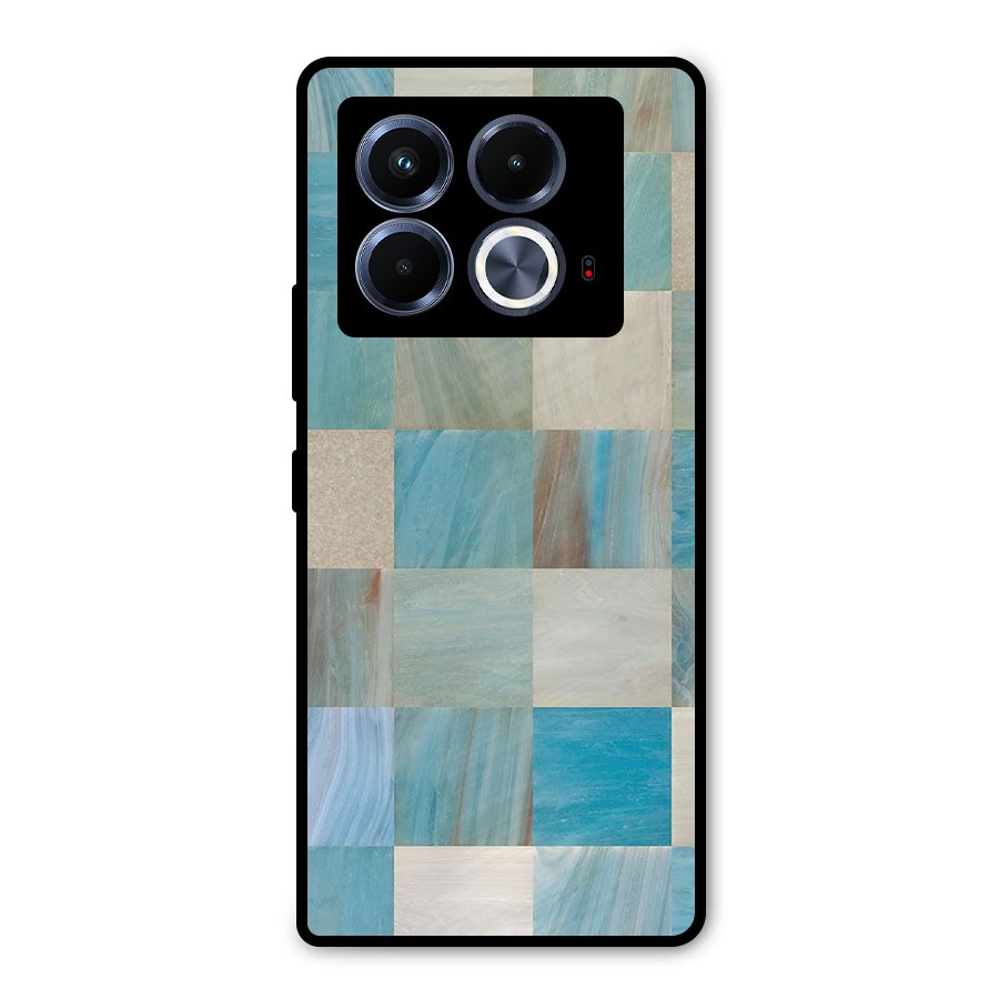 Blue Tiles Metal Back Case for Infinix Note 40 5G