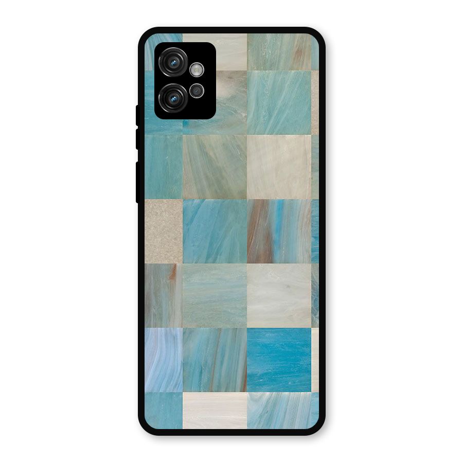 Blue Tiles Metal Back Case for Moto G32