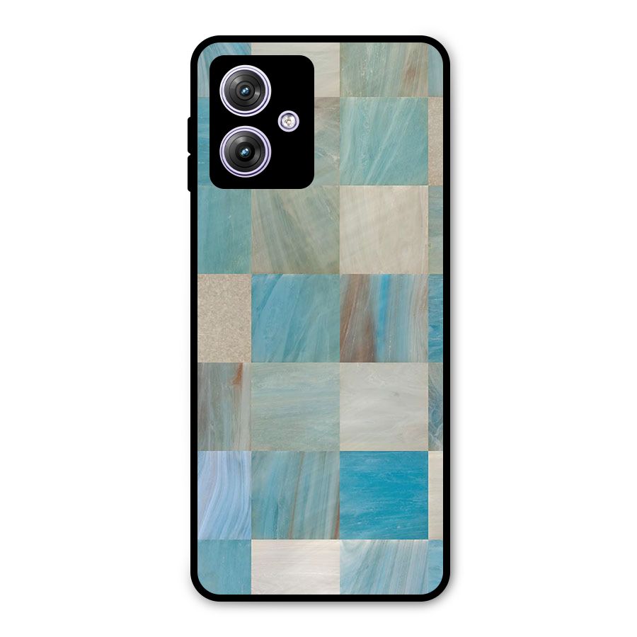 Blue Tiles Metal Back Case for Moto G64