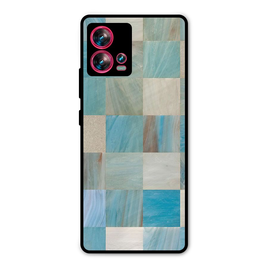 Blue Tiles Metal Back Case for Motorola Edge 30 Fusion