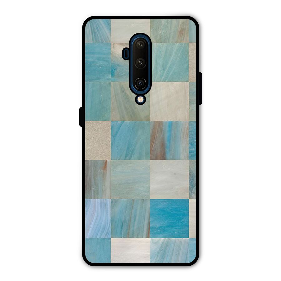 Blue Tiles Metal Back Case for OnePlus 7T Pro