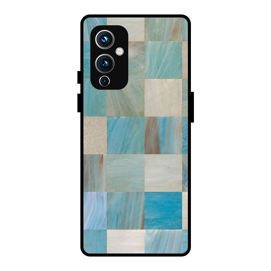 Blue Tiles Metal Back Case for OnePlus 9