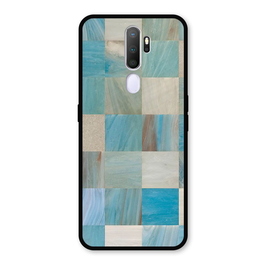 Blue Tiles Metal Back Case for Oppo A9 (2020)