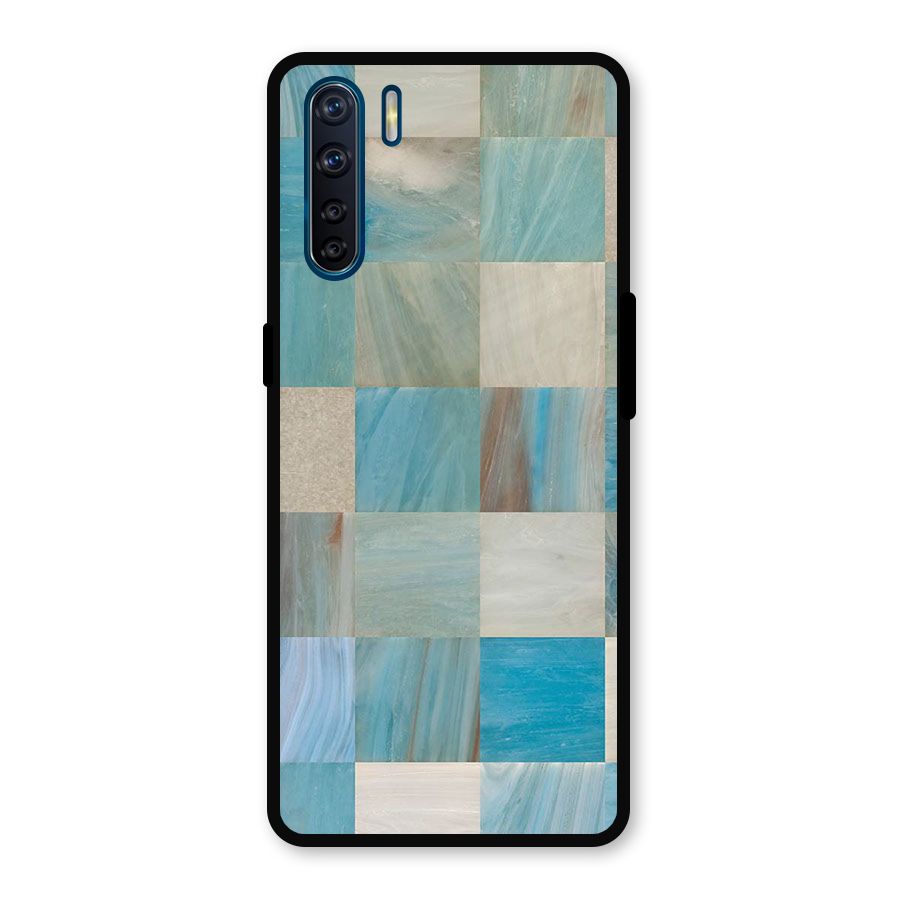 Blue Tiles Metal Back Case for Oppo F15