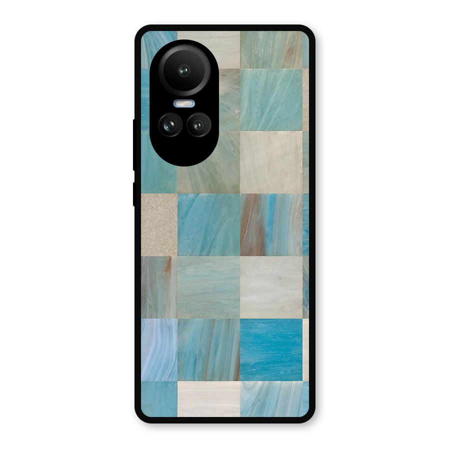 Blue Tiles Metal Back Case for Oppo Reno10 Pro