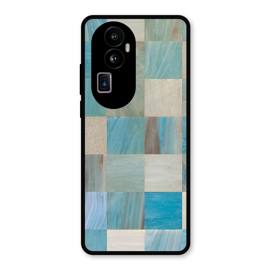 Blue Tiles Metal Back Case for Oppo Reno10 Pro Plus