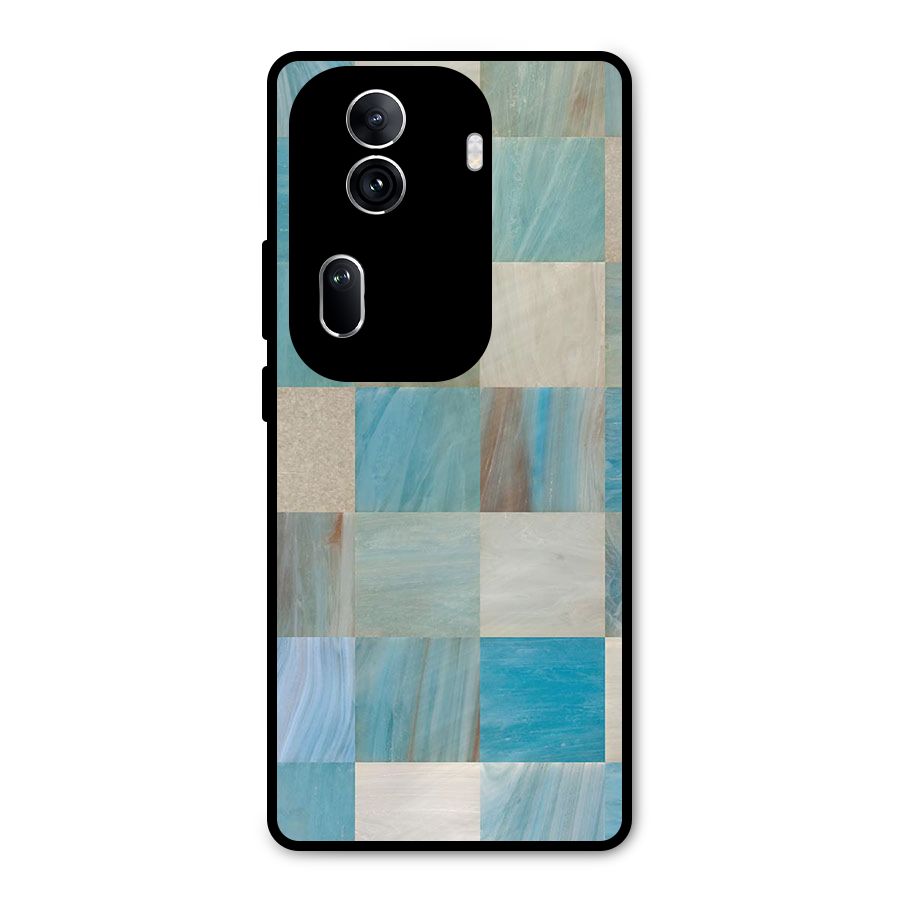 Blue Tiles Metal Back Case for Oppo Reno11 Pro 5G